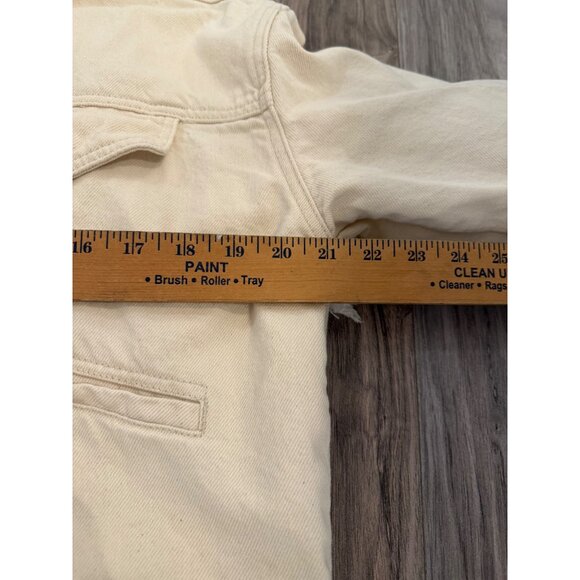 Blank Nyc Anthropologie Sacha Cream Crochet Fringe Jacket cotton S Boho coquette - Picture 4 of 13